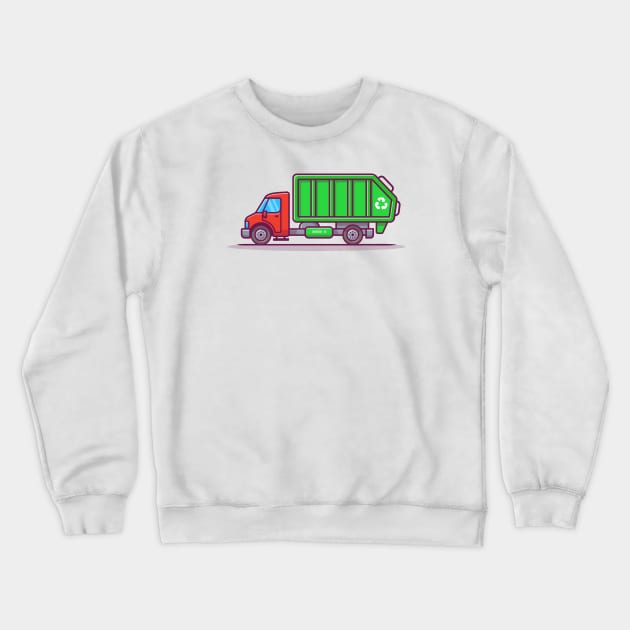 Garbage Truck Cartoon Crewneck Sweatshirt by Catalyst Labs